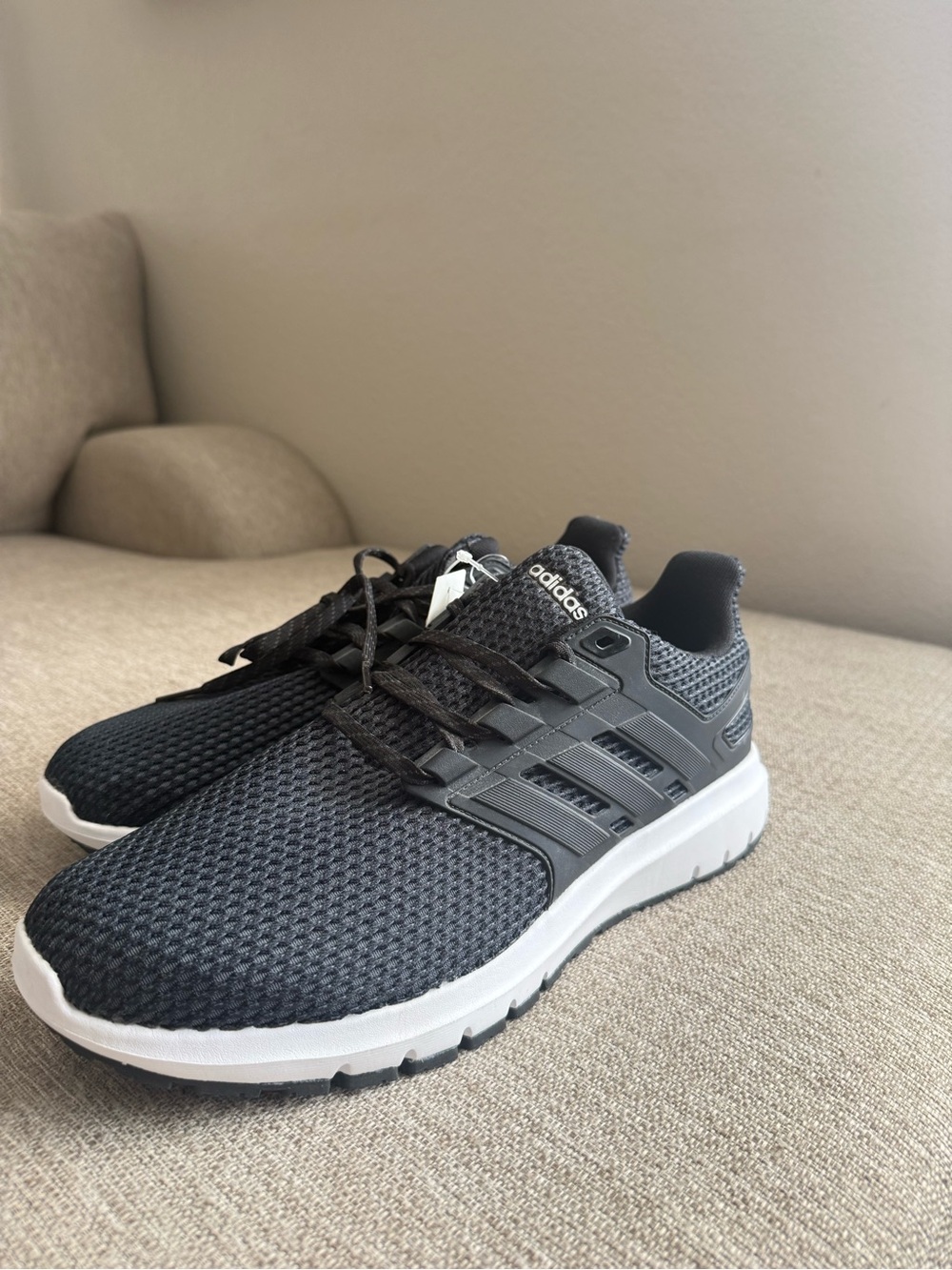 Adidas Men’s Black Running Shoes with White Sole